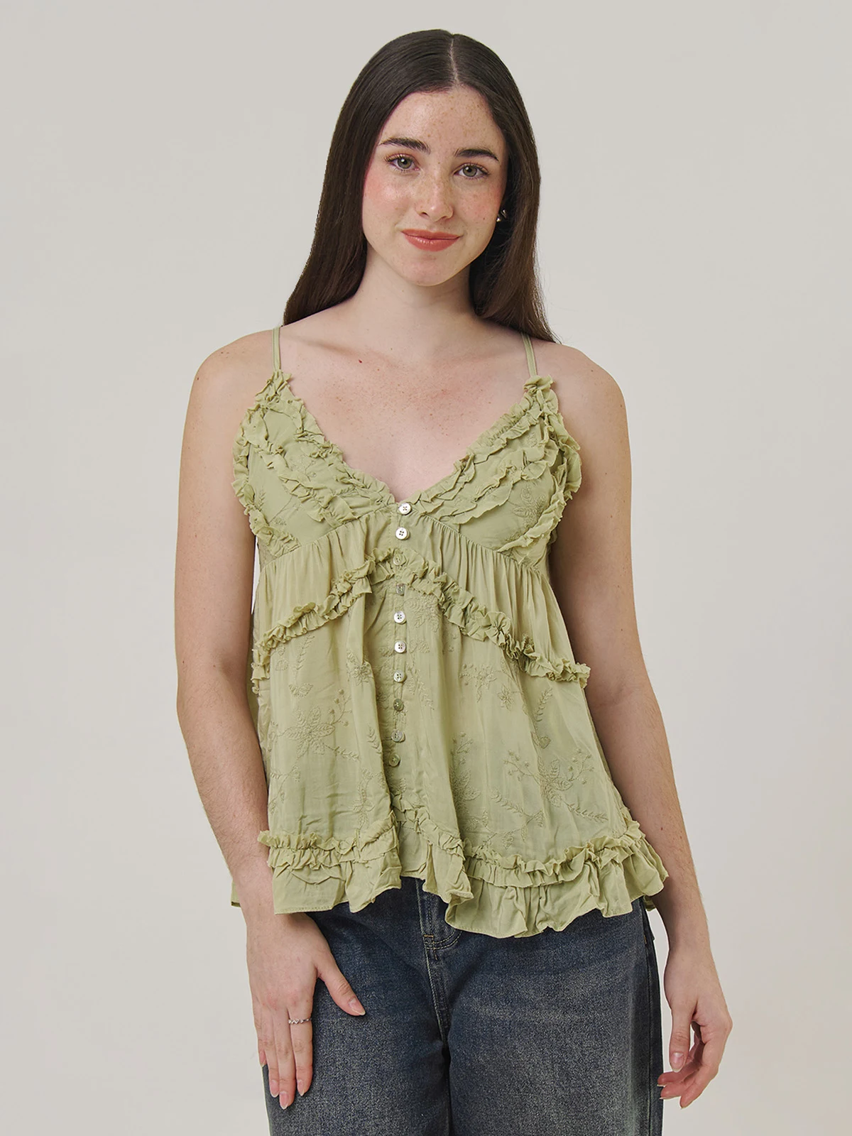 BLUSA SIN MANGAS ALGODÓN MUJER INDEX VUELO - 1