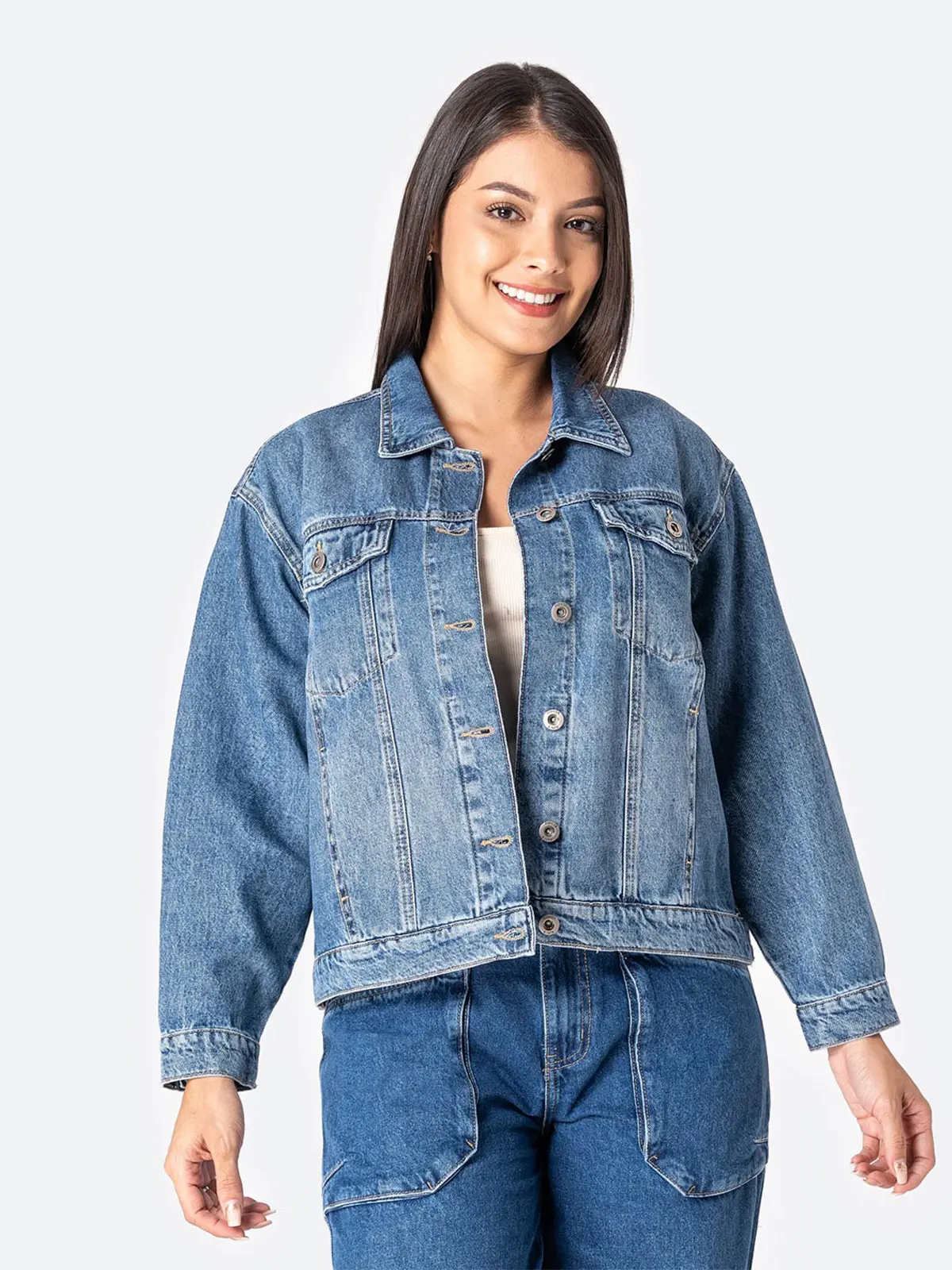 CASACA DENIM MUJER PIONIER RING ELODYH - 2