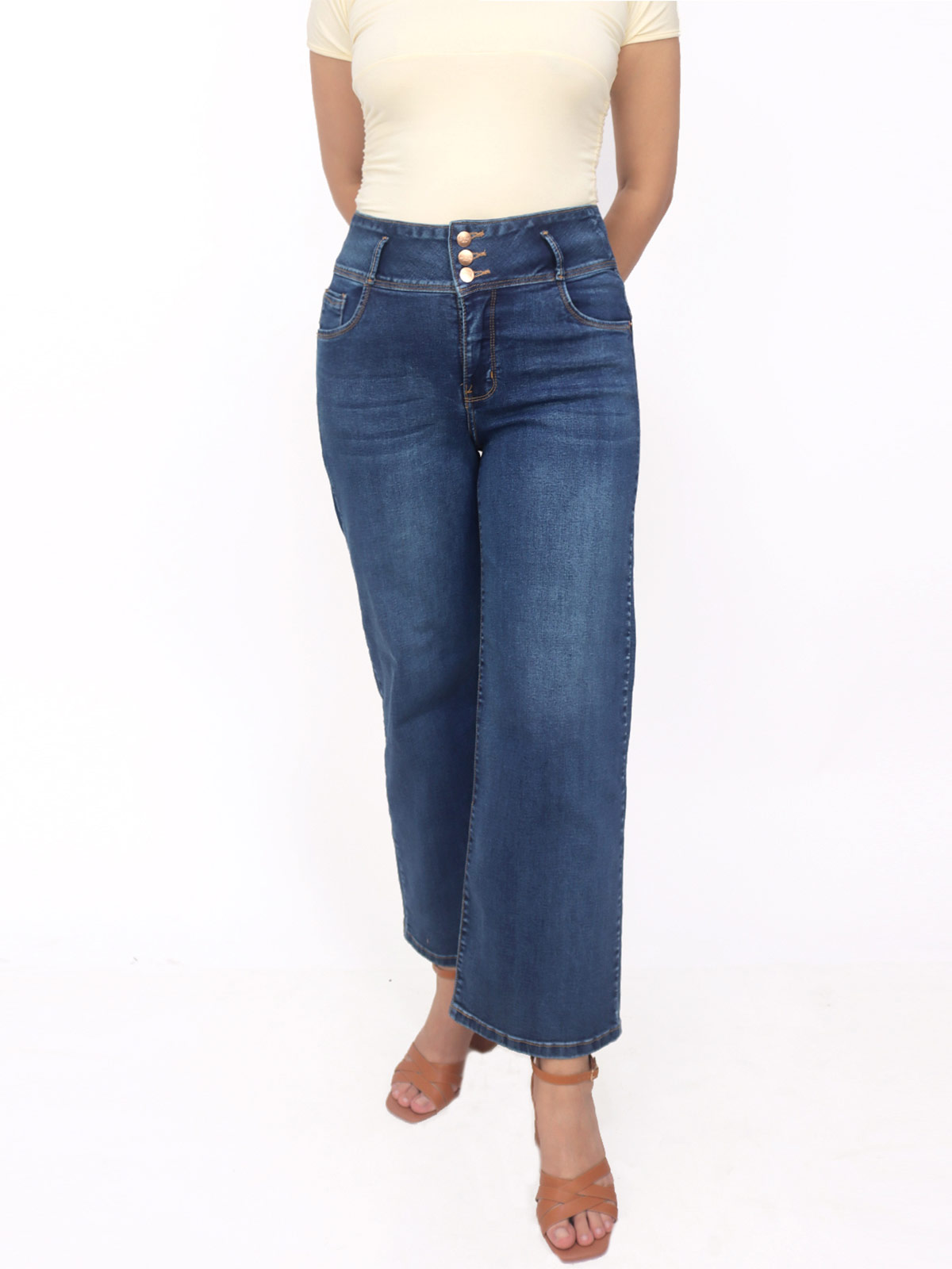 JEANS STRAIGHT MUJER KAYRA POBLET PERFECT FIT ARLETTE - 1