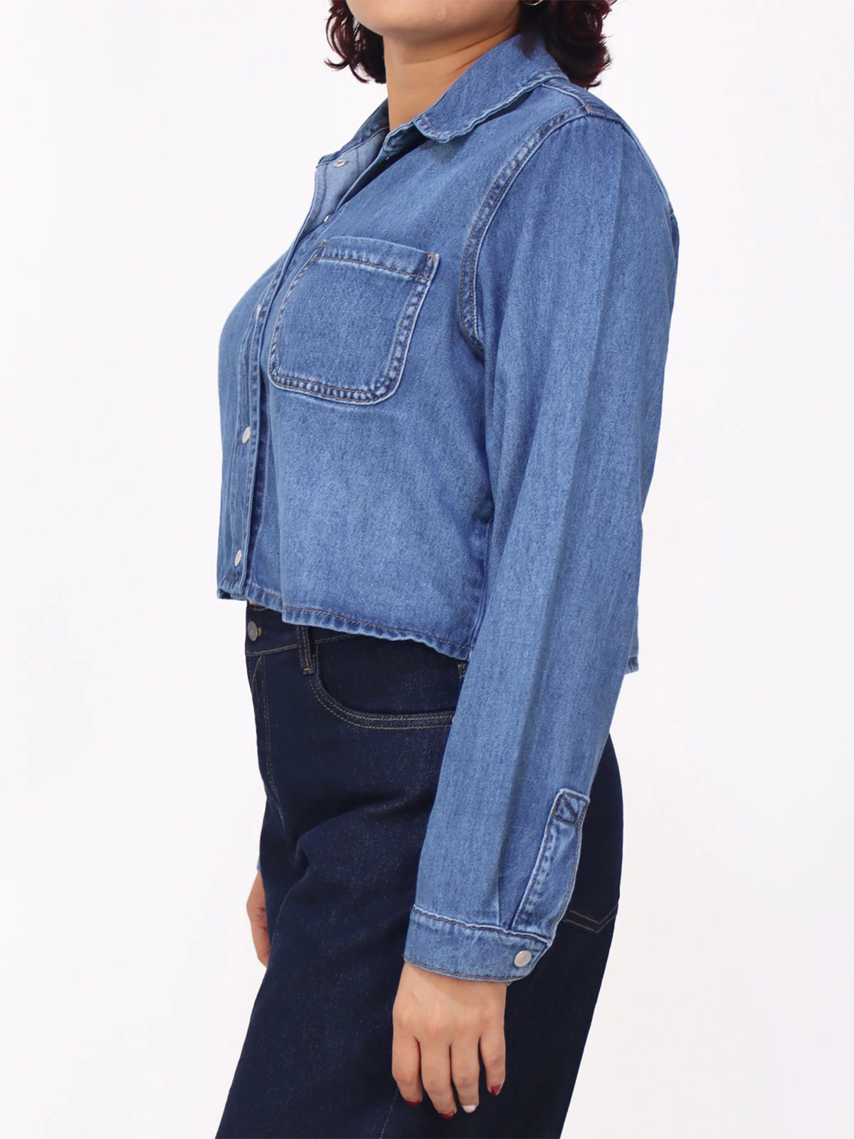 CAMISA MANGA LARGA MUJER KAYRA POBLET PERFECT FIT CROP - 2