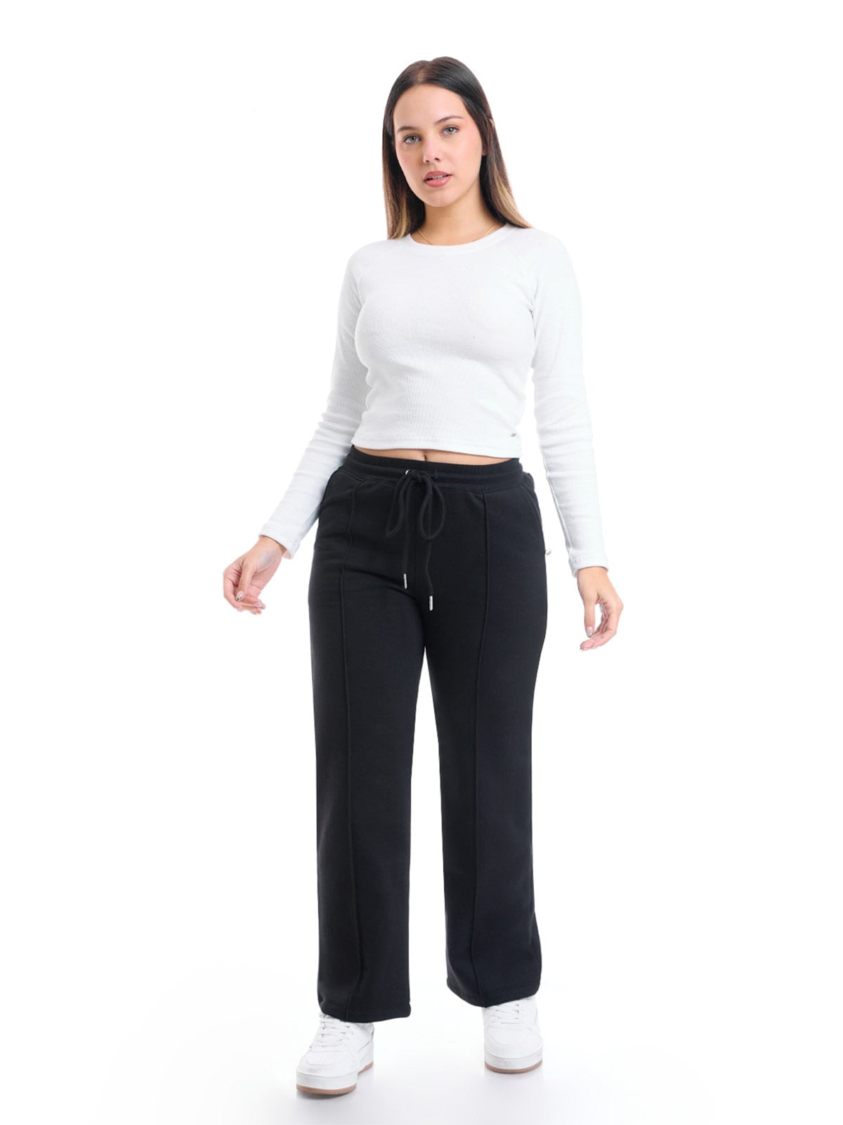 PANTALÓN DE BUZO WIDE LEG MUJER METAL JEANS KENIA - 1