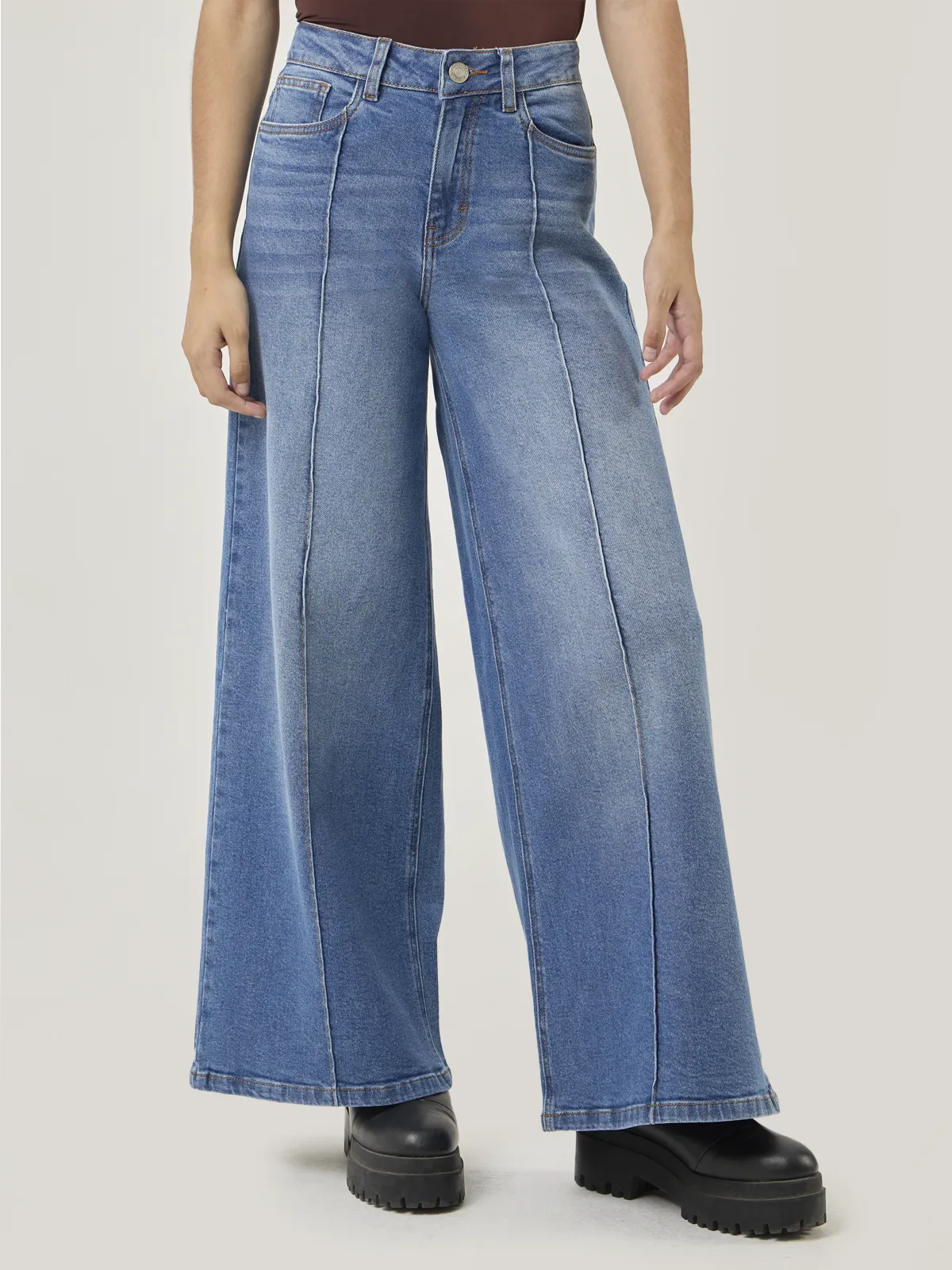 JEANS ALGODÓN REGULAR MUJER BARBADOS ADAN - 1