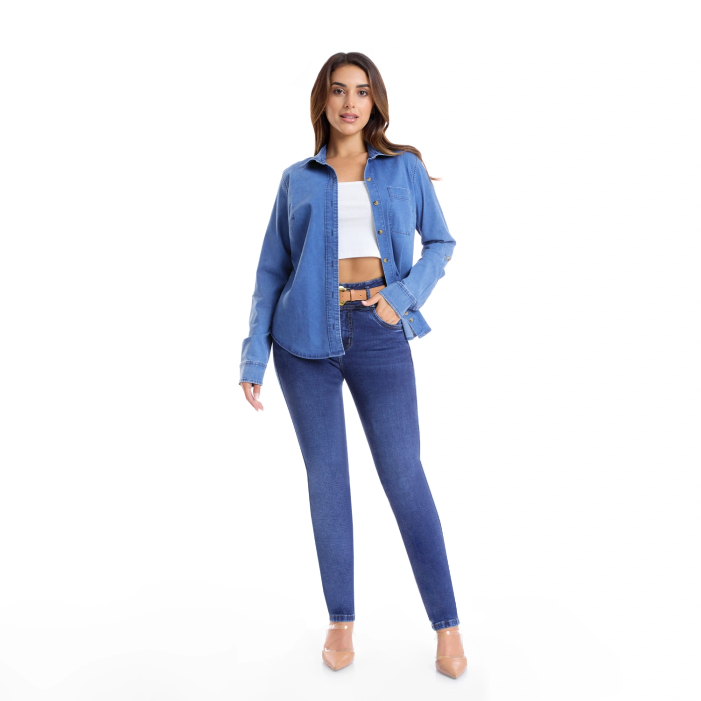 BLUSA MANGA LARGA MUJER METAL JEANS DENIM PAMELA - 3