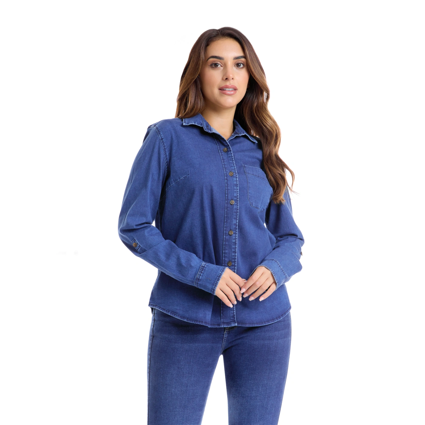 BLUSA MANGA LARGA MUJER METAL JEANS DENIM PAMELA - 1