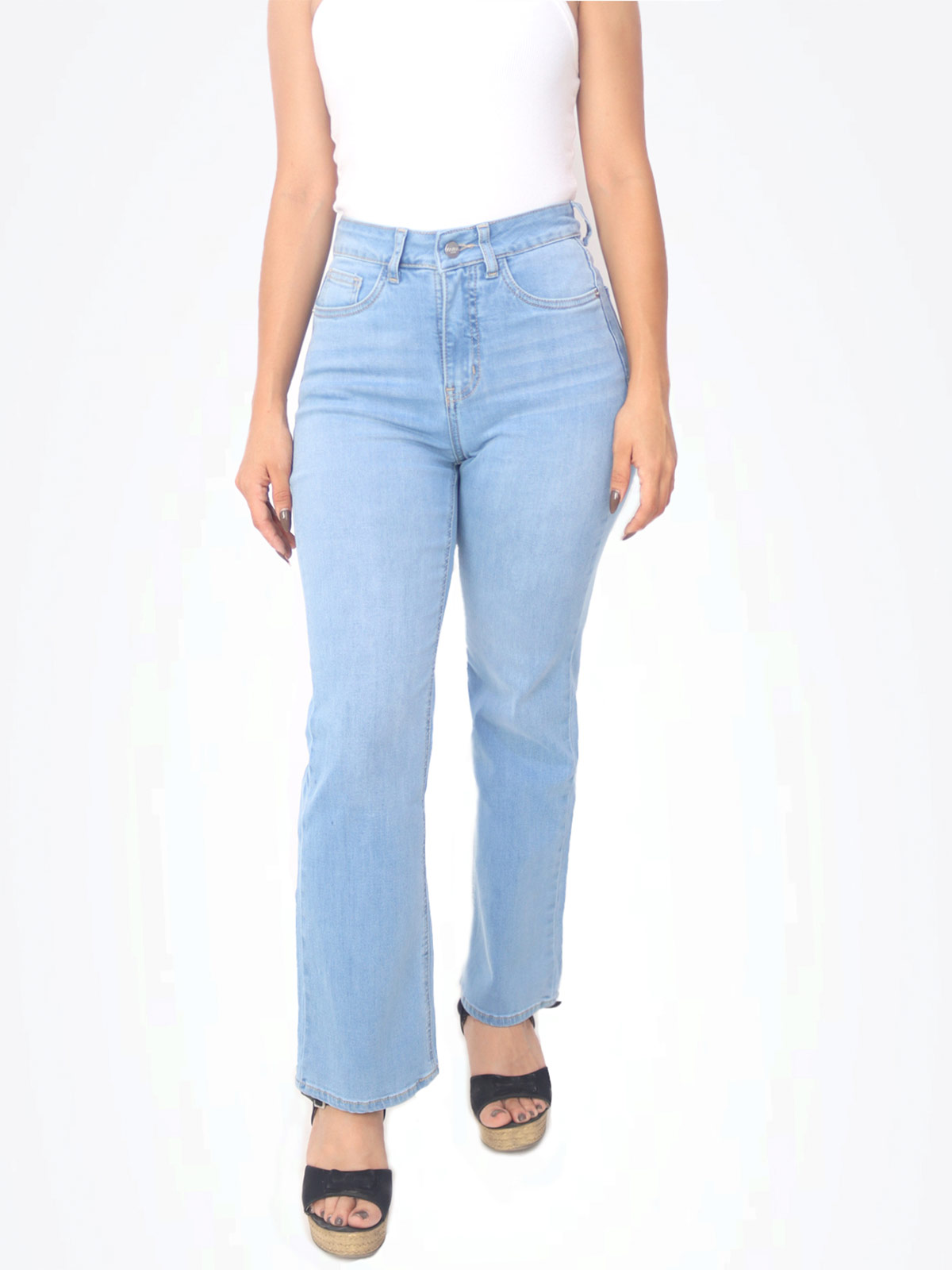 JEANS MUJER KAYRA POBLET PERFECT FIT FLARE CROPED - 1