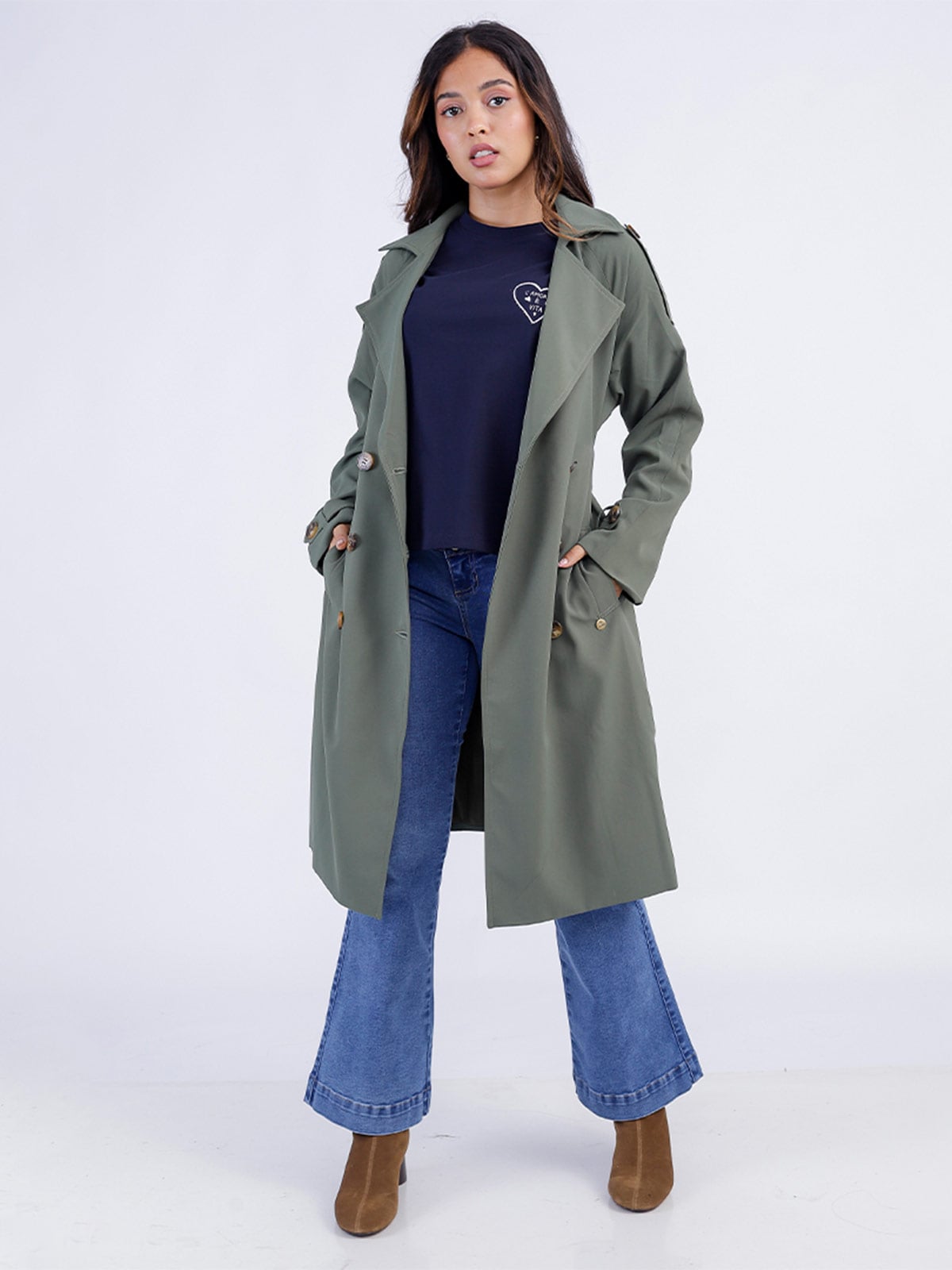 TRENCH LARGO MUJER SODA BLUES BEATRICE - 1
