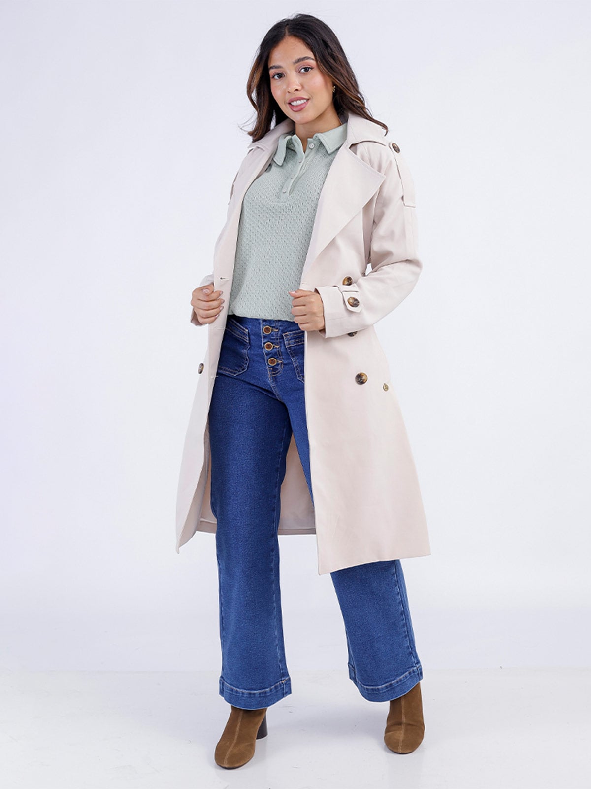 TRENCH LARGO MUJER SODA BLUES BEATRICE - 1