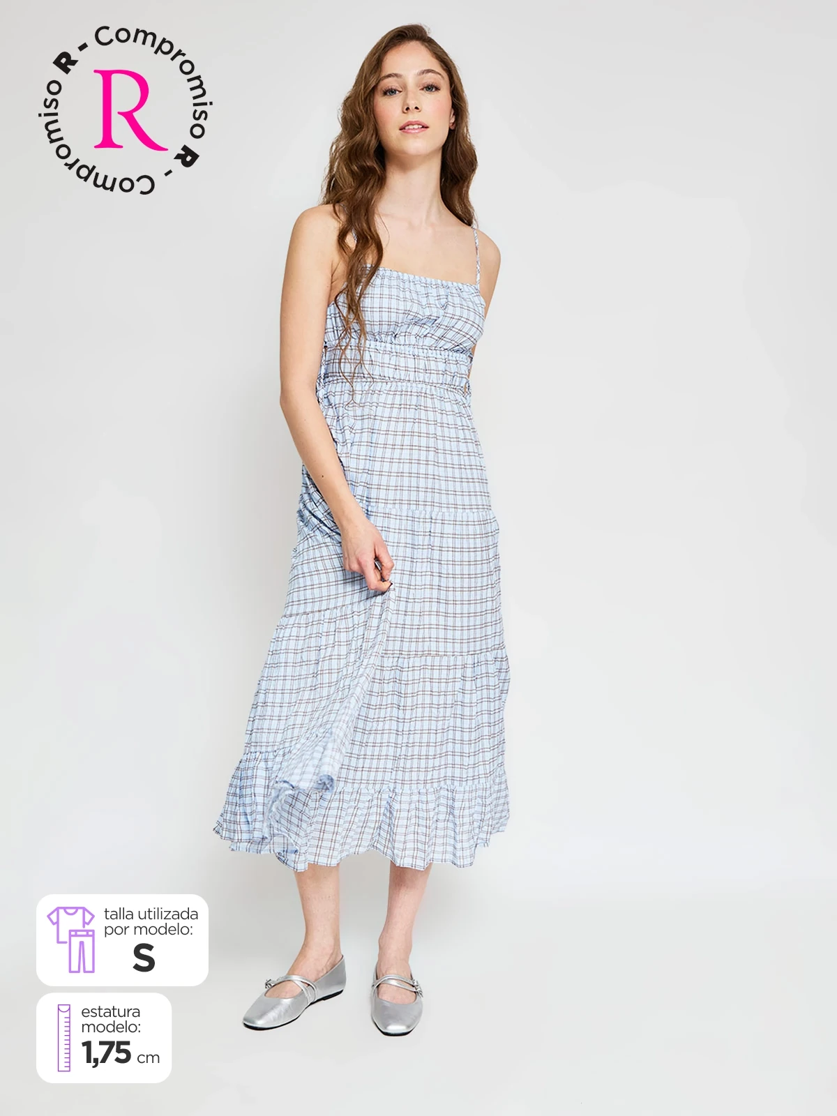 VESTIDO LARGO ALGODÓN MUJER INDEX - 1