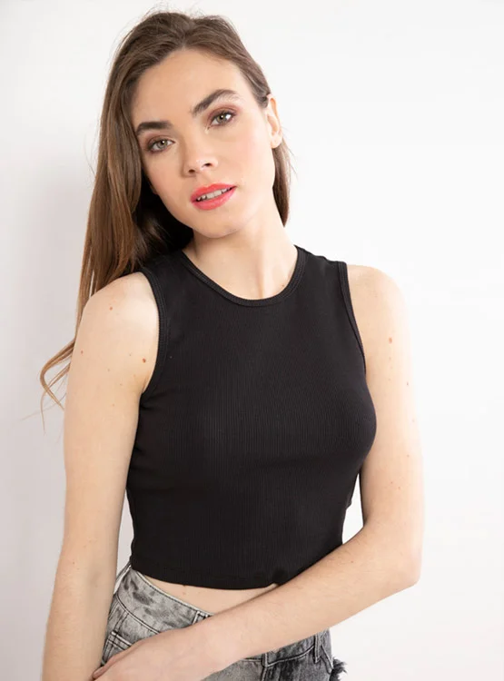 POLO SIN MANGAS ALGODÓN MUJER INDEX BÁSICA - 1