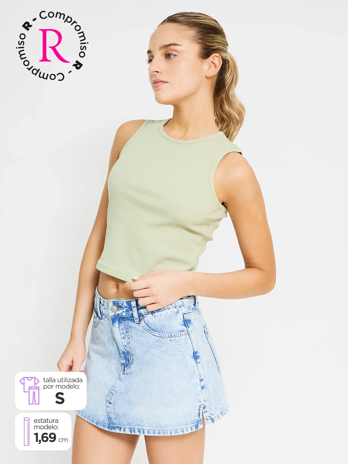 POLO SIN MANGAS ALGODÓN MUJER INDEX BÁSICA - 1