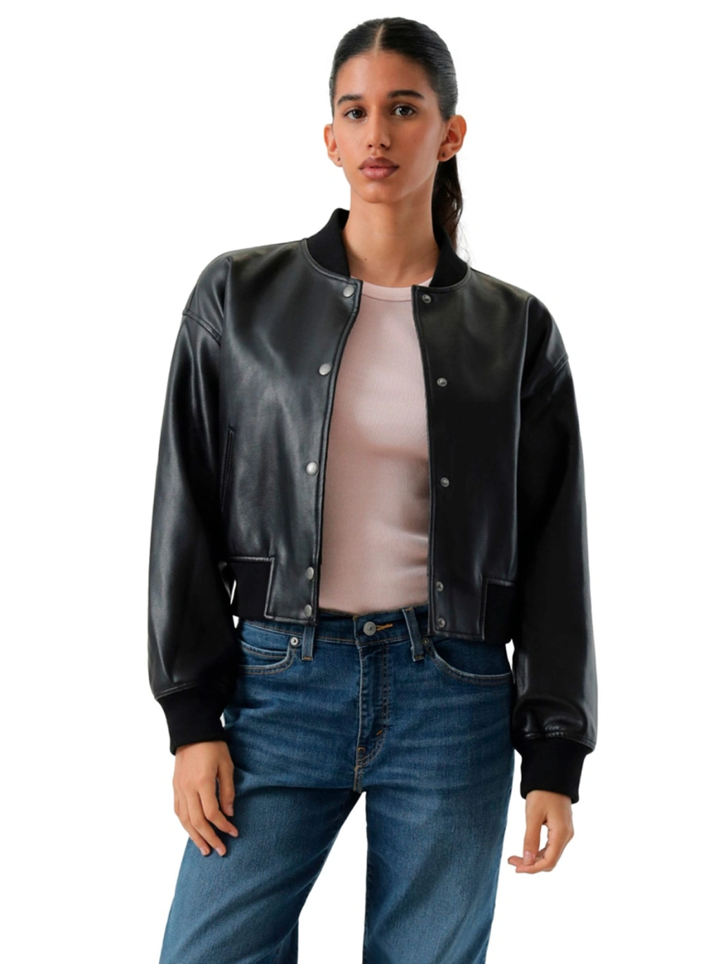 CASACA MUJER LEVI'S CROPPED VARSITY BOMBER - 1