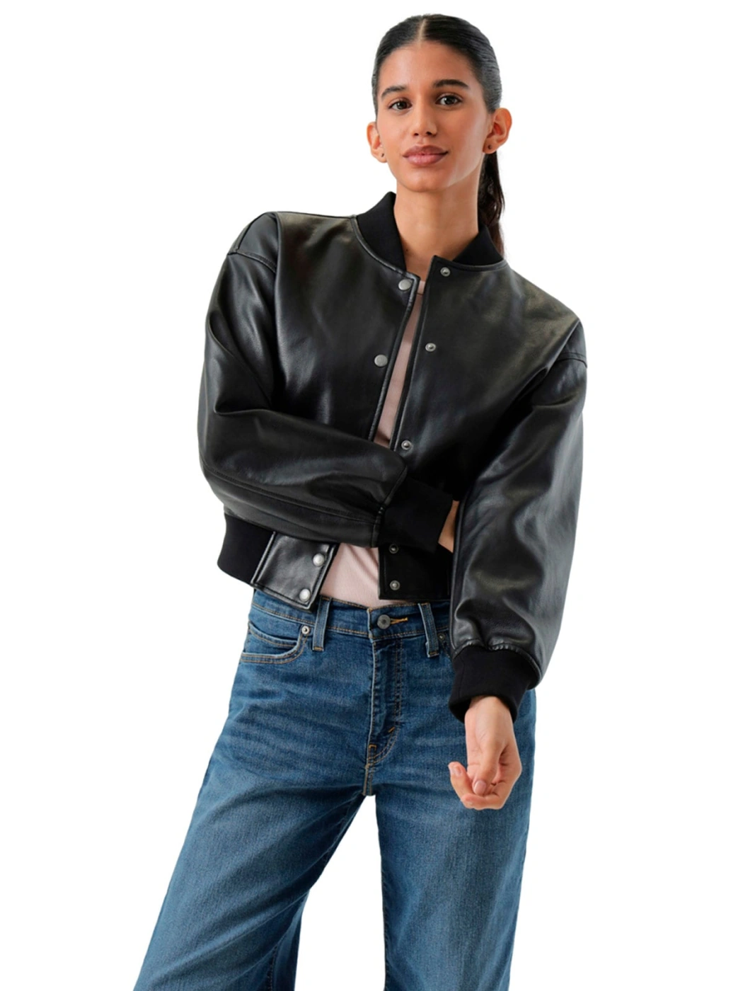 CASACA MUJER LEVI'S CROPPED VARSITY BOMBER - 2
