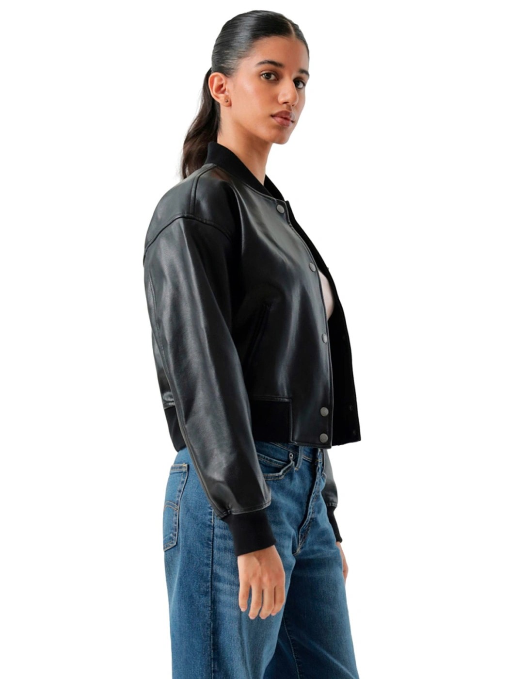 CASACA MUJER LEVI'S CROPPED VARSITY BOMBER - 4