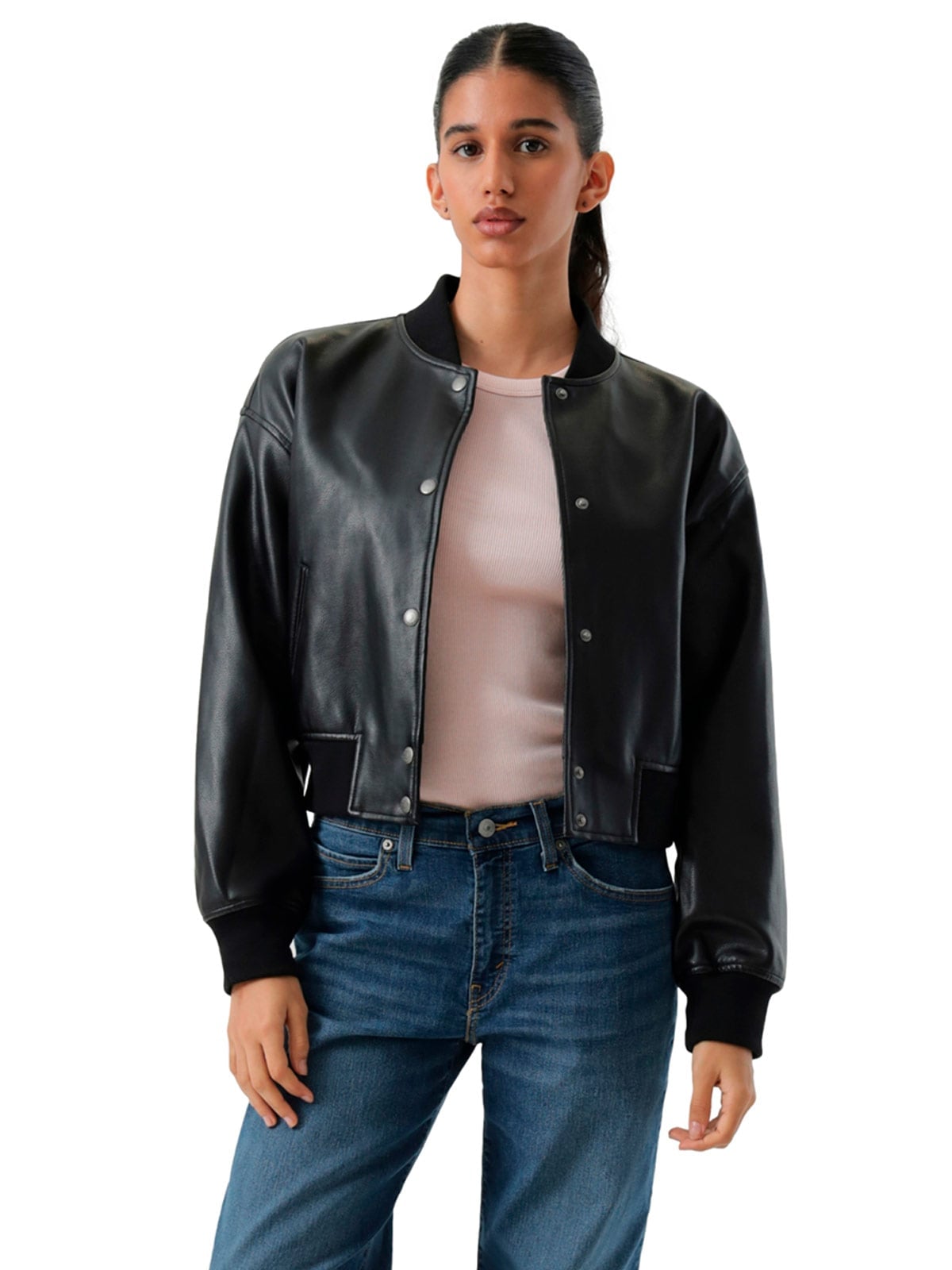 CASACA MUJER LEVI'S CROPPED VARSITY BOMBER - 1