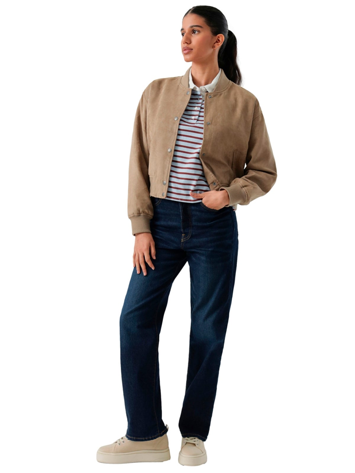 CASACA MUJER LEVI'S CROPPED VARSITY BOMBER - 6