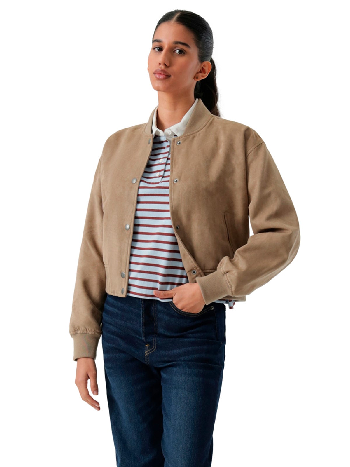 CASACA MUJER LEVI'S CROPPED VARSITY BOMBER - 2