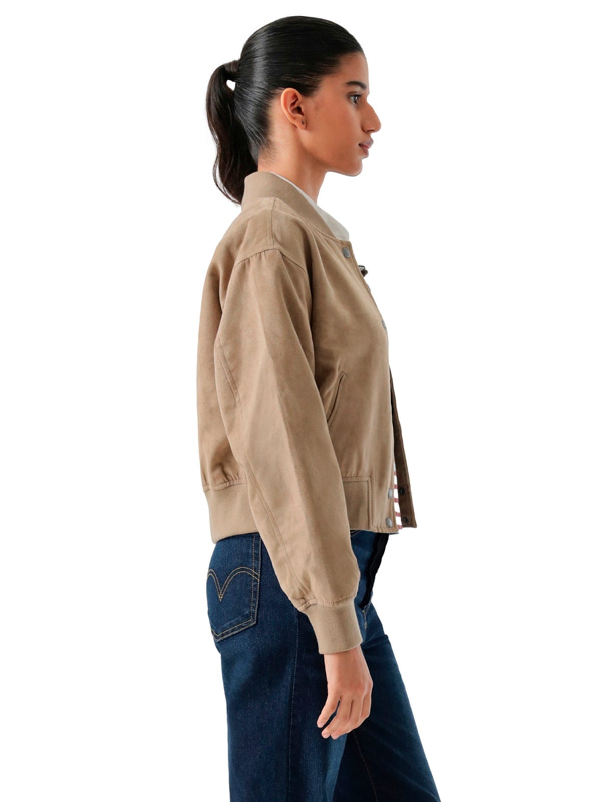 CASACA MUJER LEVI'S CROPPED VARSITY BOMBER - 3