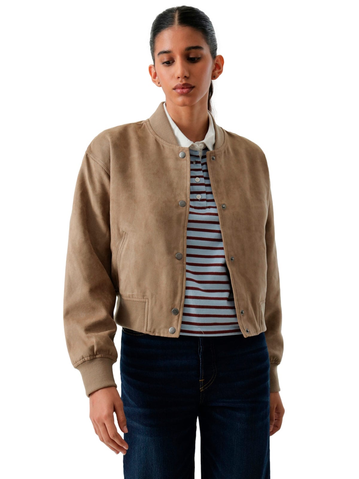 CASACA MUJER LEVI'S CROPPED VARSITY BOMBER - 5