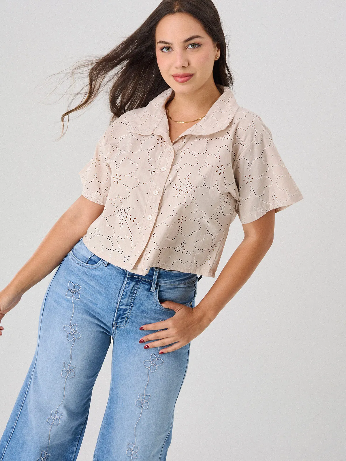 BLUSA MANGA CORTA ALEJANDRA BAIGORRIA MUJER NOELIA - 1