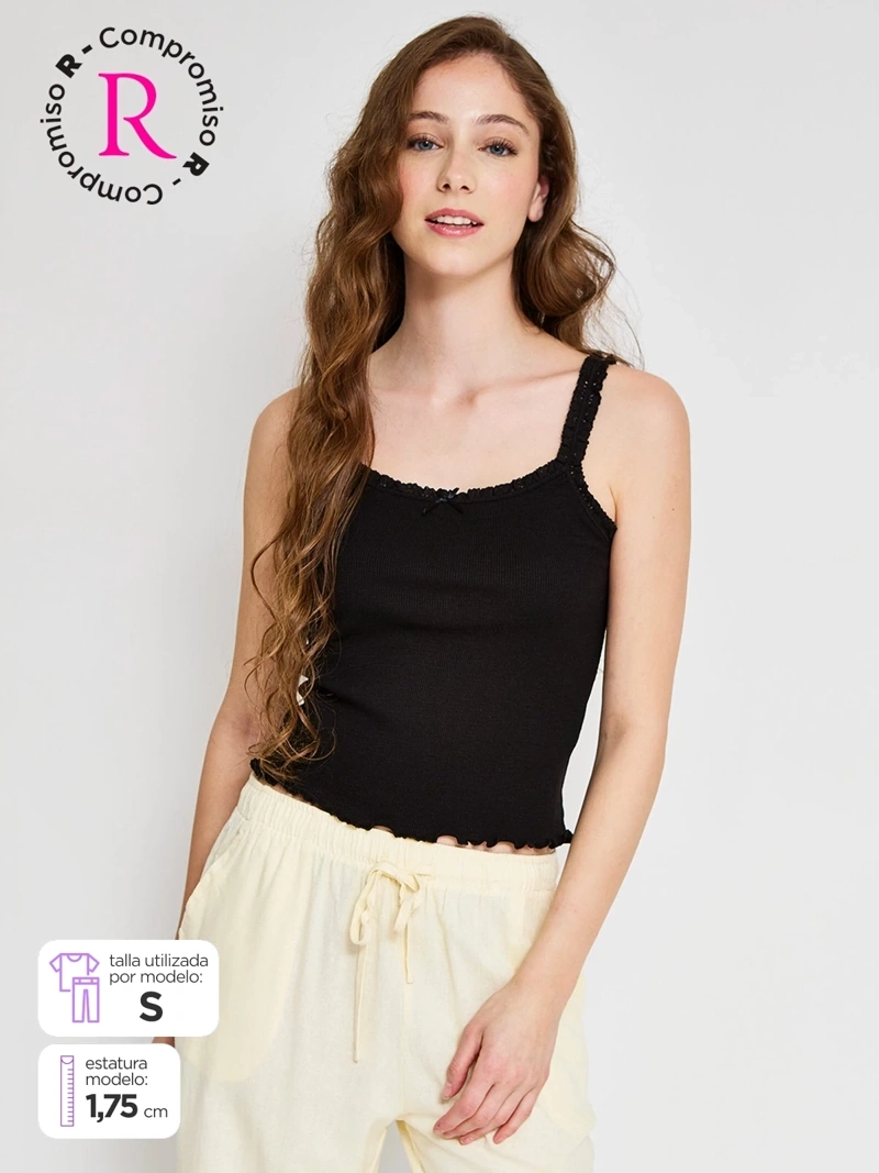 POLO SIN MANGAS ALGODÓN MUJER INDEX - 1