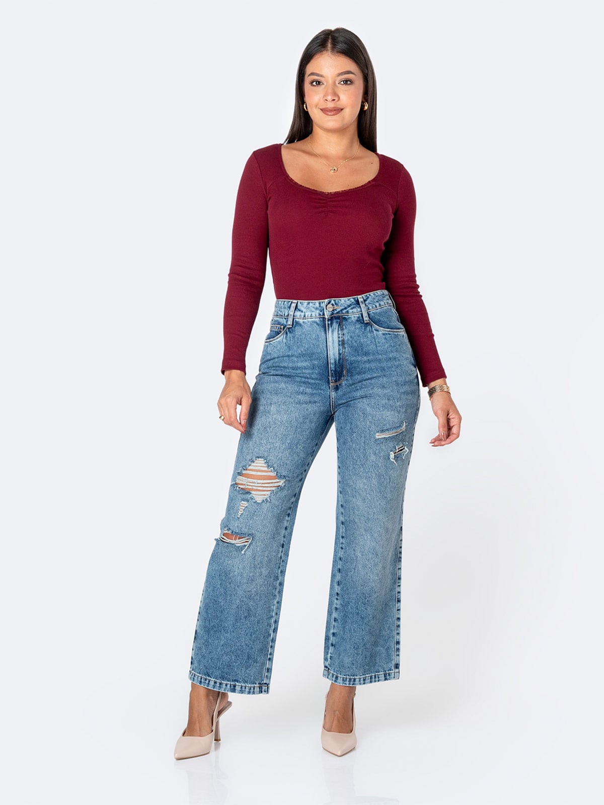 JEANS STRAIGHT MUJER PIONIER DEBRAHT - 1