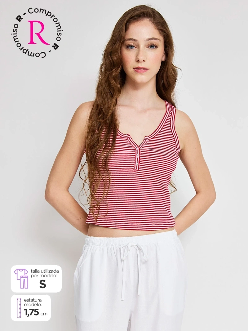 POLO SIN MANGAS ALGODÓN MUJER INDEX - 1