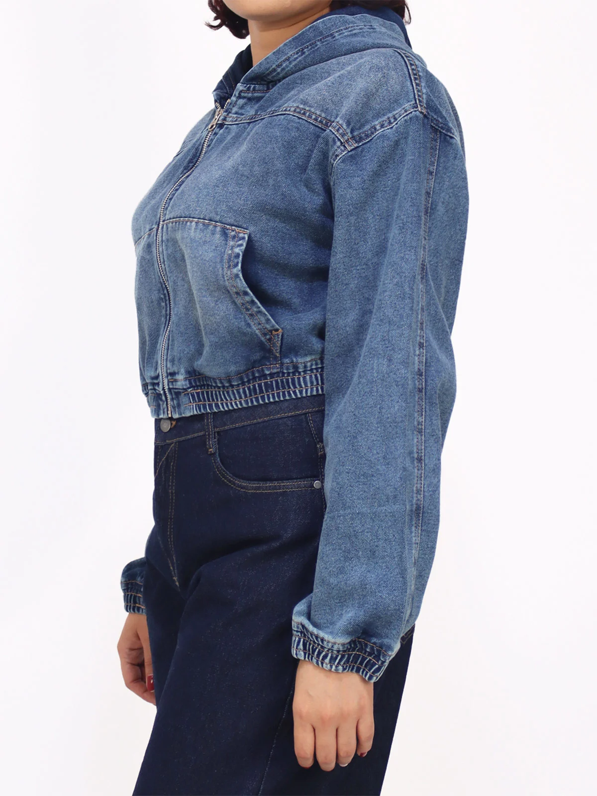 CASACA MUJER KAYRA POBLET PERFECT FIT CAZADORA DENIM ZIPPER - 2