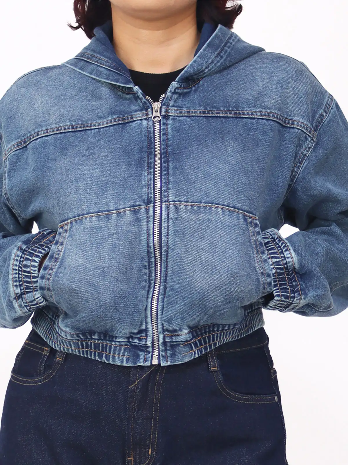 CASACA MUJER KAYRA POBLET PERFECT FIT CAZADORA DENIM ZIPPER - 1