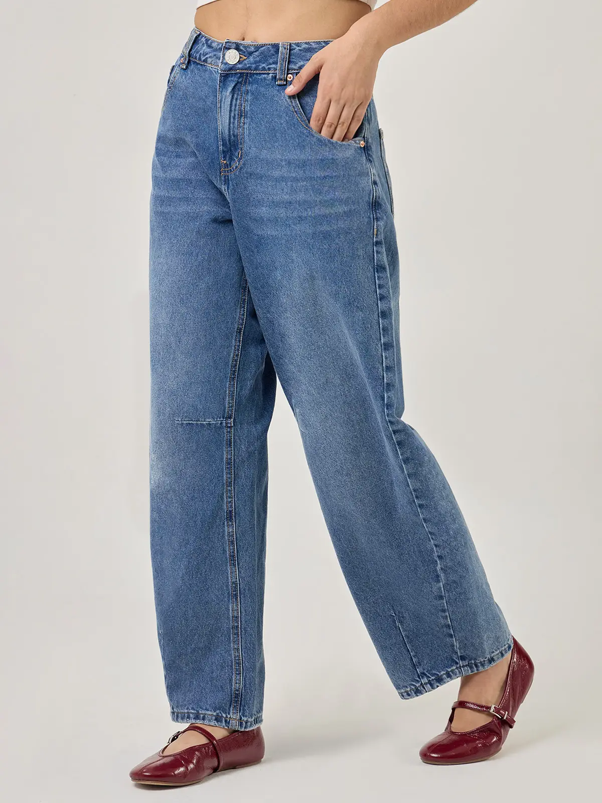 JEANS ALGODÓN BAGGY BARREL MUJER AERO - 3