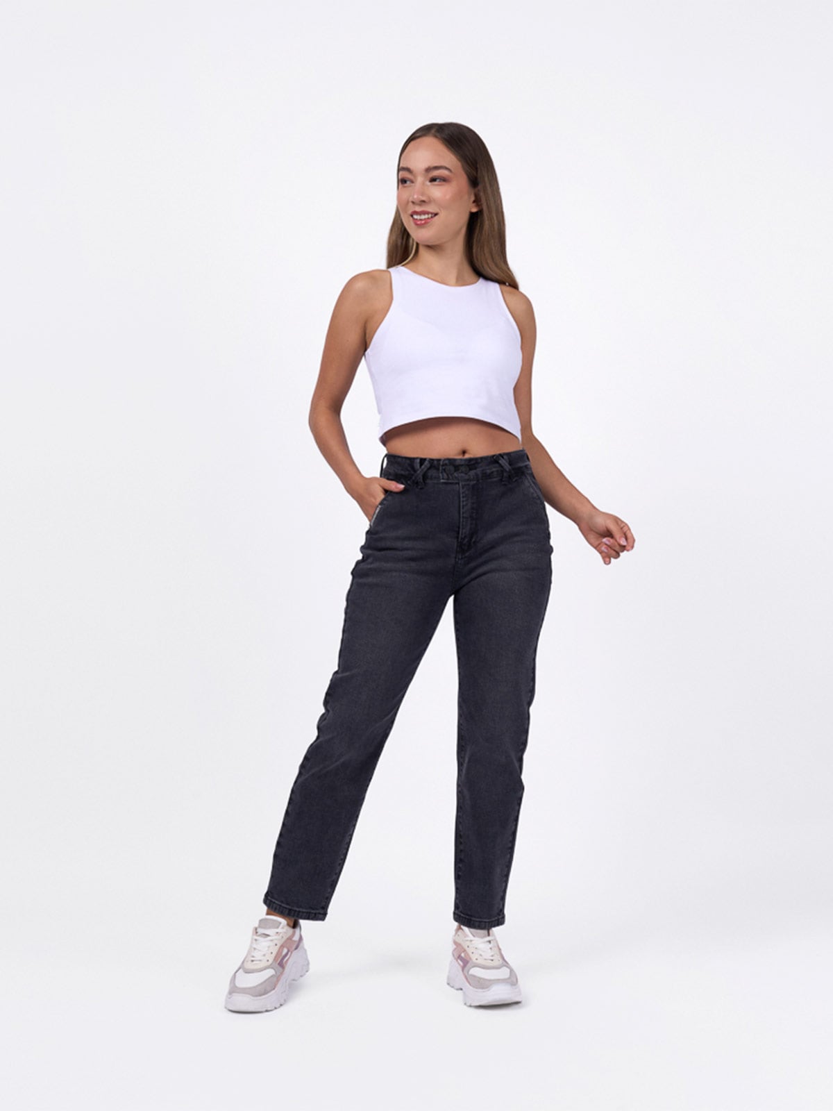 JEANS MUJER MACHINE YANELA - 1