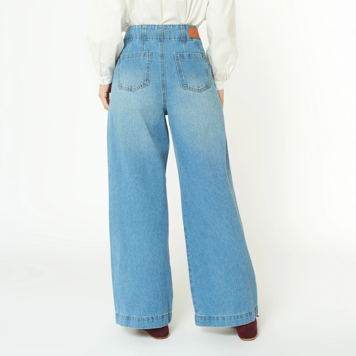 JEAN ALGODÓN WIDELEG MUJER MENTHA Y CHOCOLATE LICHY - 4