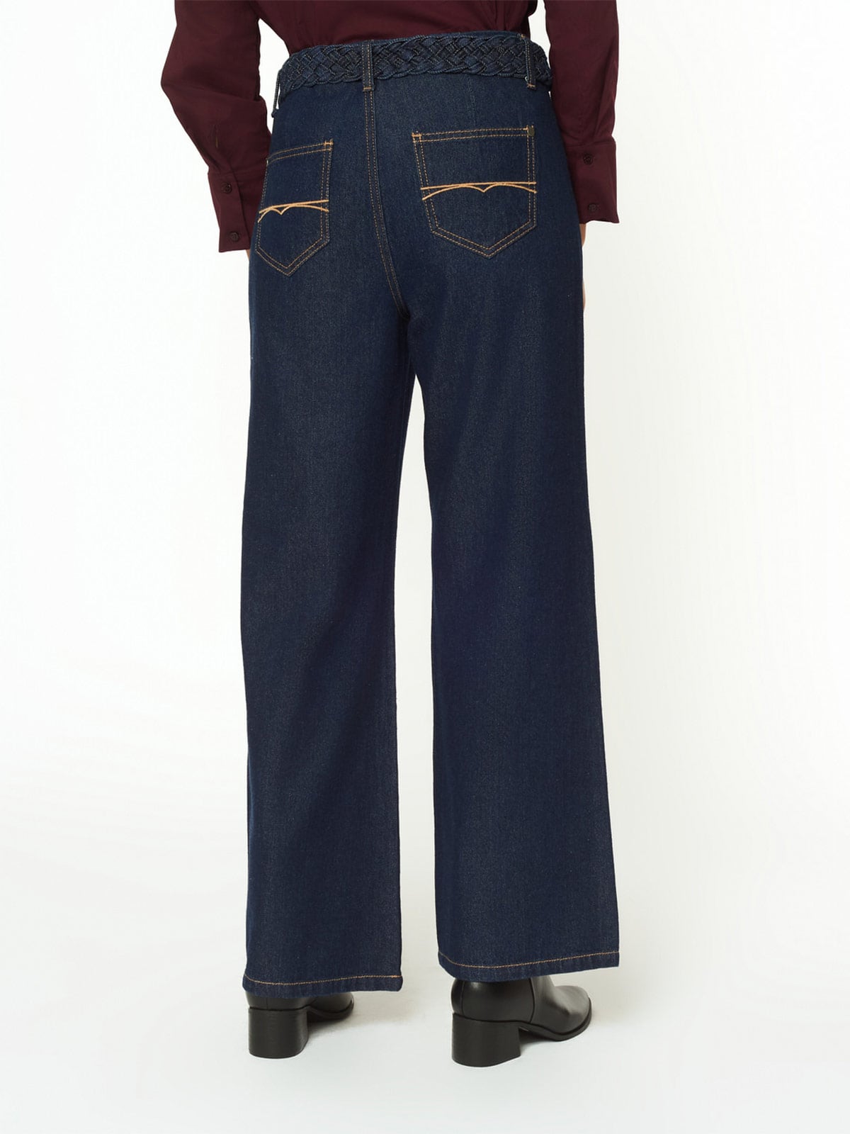 JEANS WIDE LEG MUJER MENTHA Y CHOCOLATE SONIA - 3