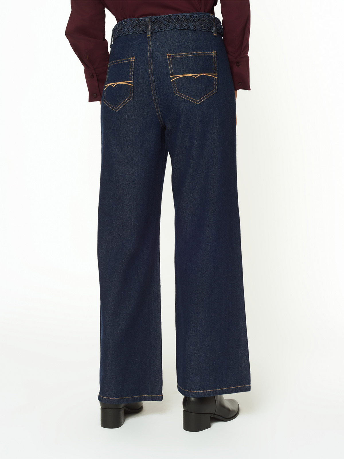 JEANS WIDE LEG MUJER MENTHA Y CHOCOLATE SONIA - 3