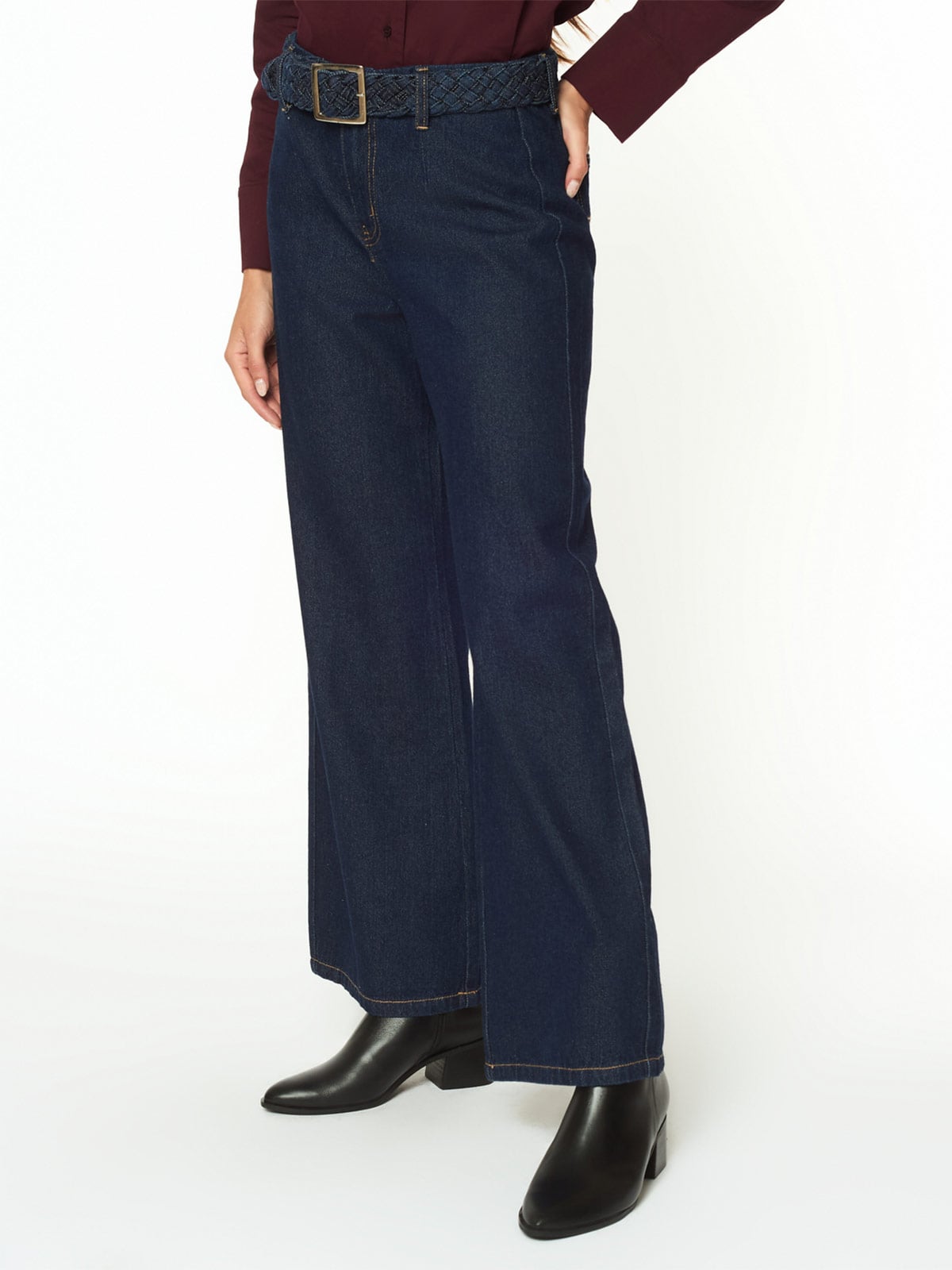 JEANS WIDE LEG MUJER MENTHA Y CHOCOLATE SONIA - 2