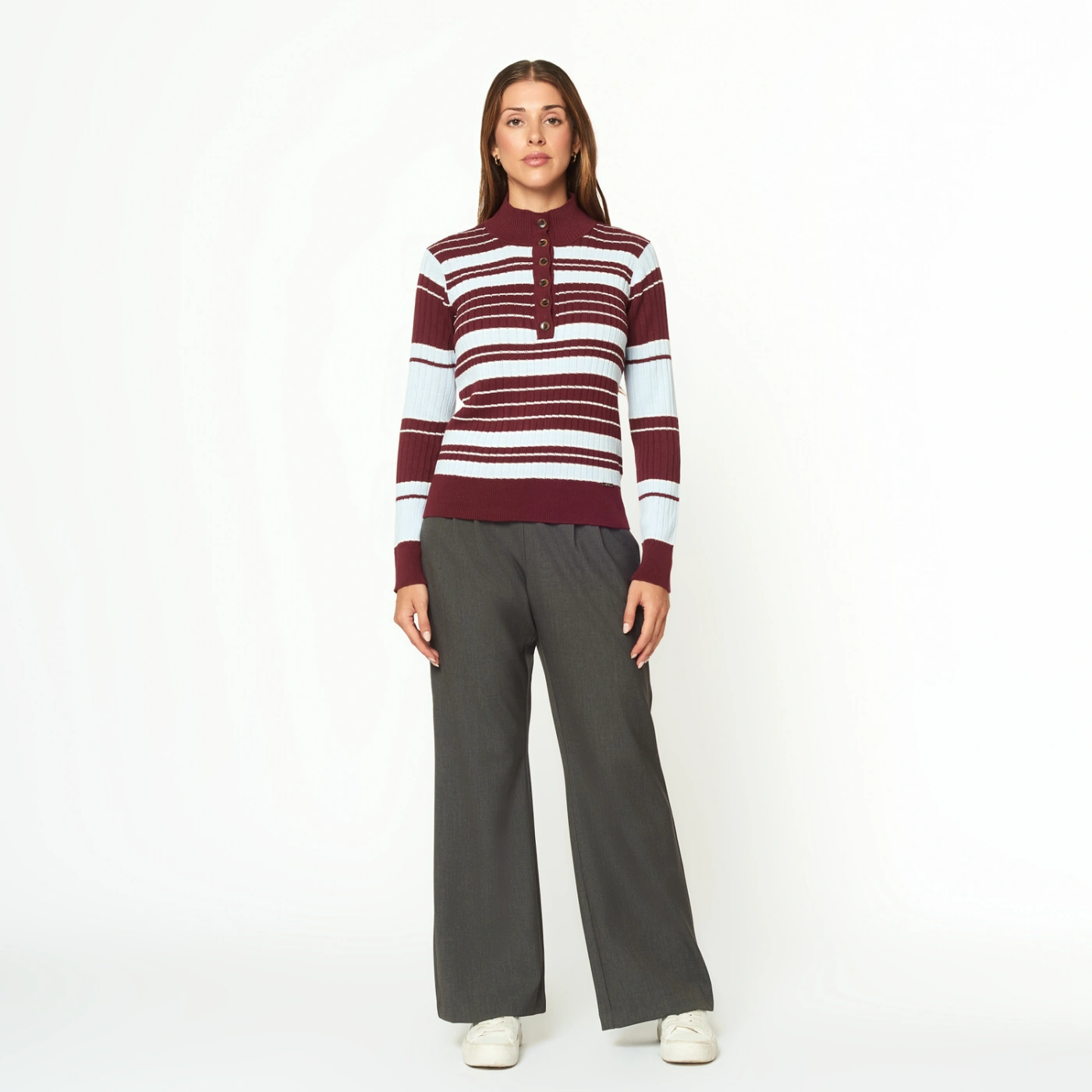 POLO MANGA LARGA MUJER MENTHA Y CHOCOLATE AMY - 1