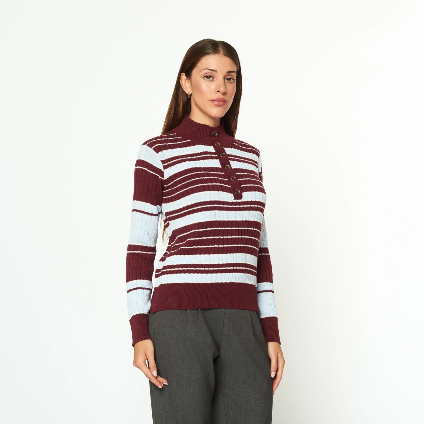 POLO MANGA LARGA MUJER MENTHA Y CHOCOLATE AMY - 3