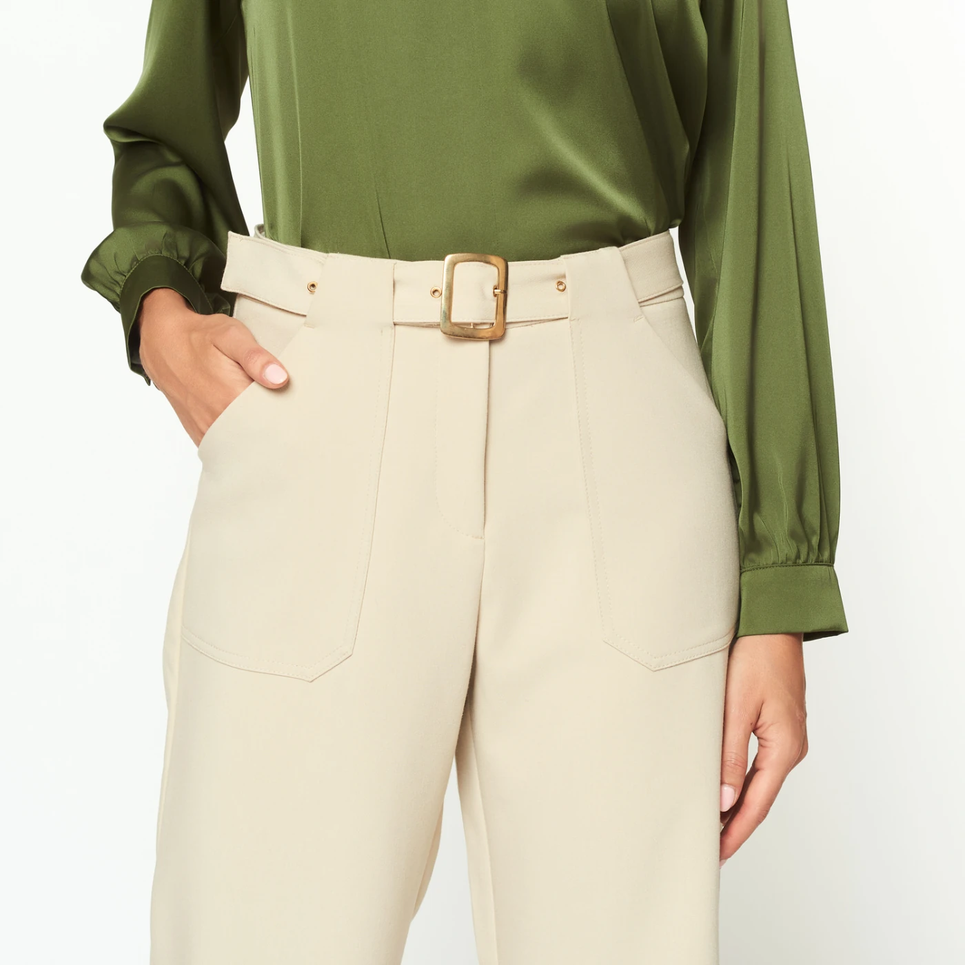 PANTALÓN RECTO MUJER MENTHA Y CHOCOLATE ALESKA - 2