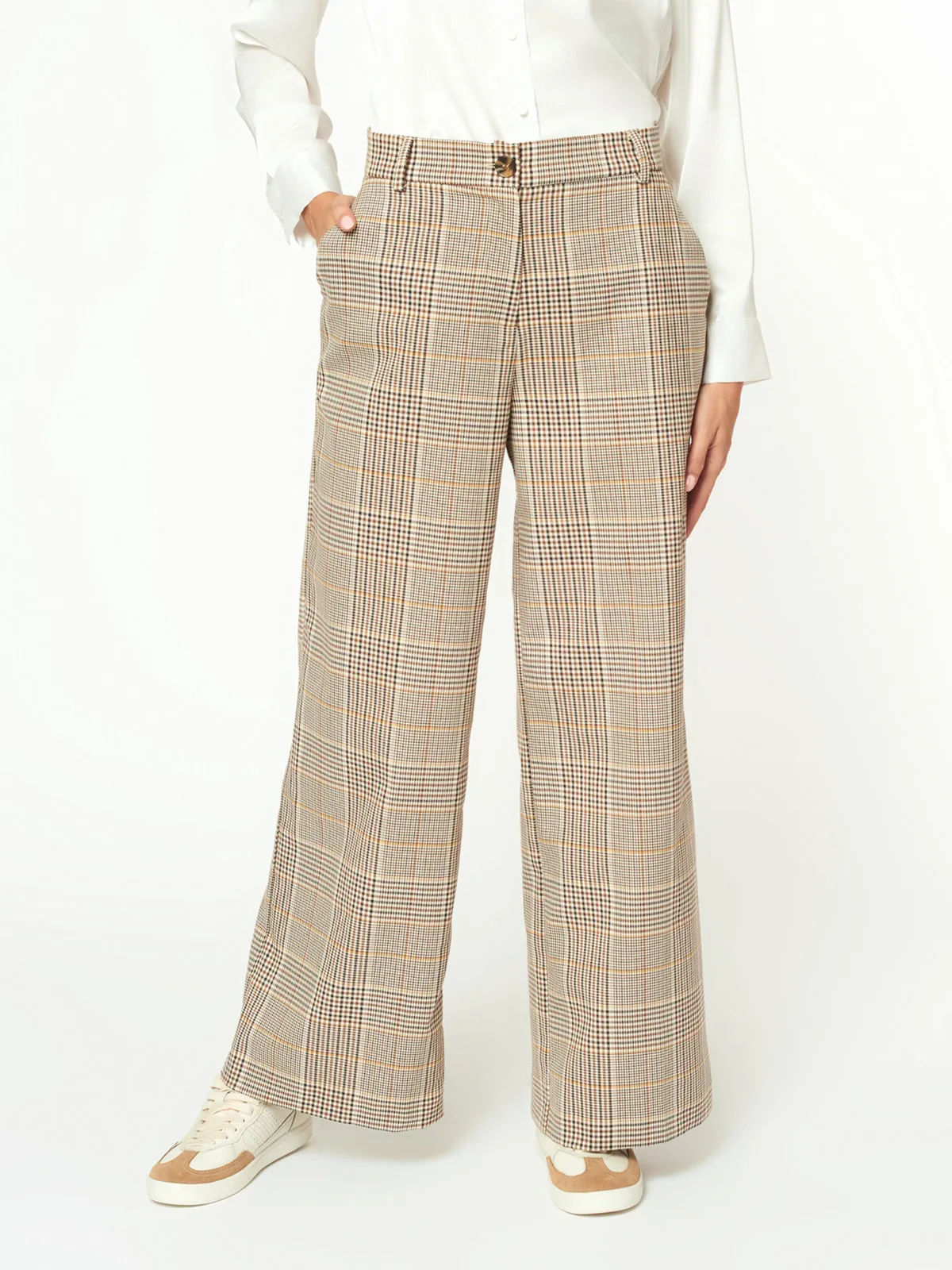 PANTALÓN RECTO MUJER MENTHA Y CHOCOLATE NEW JADE - 1