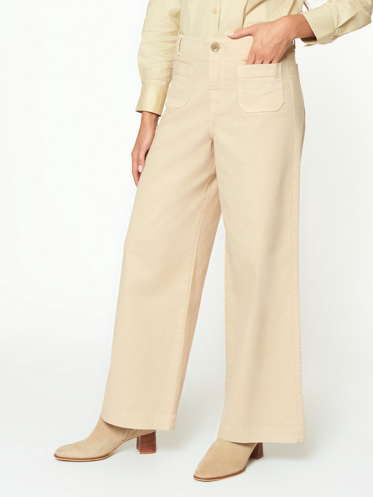 PANTALÓN WIDE LEG MUJER MENTHA Y CHOCOLATE ALAIA - 2