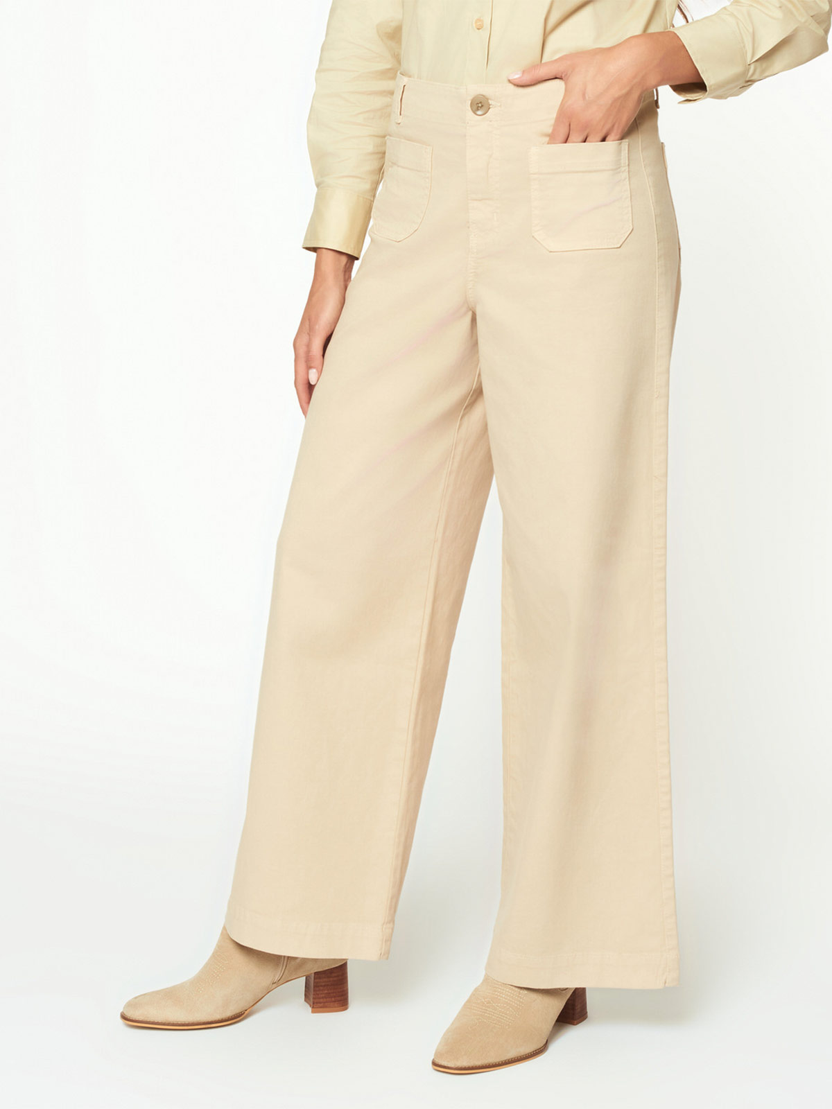 PANTALÓN WIDE LEG MUJER MENTHA Y CHOCOLATE ALAIA - 2