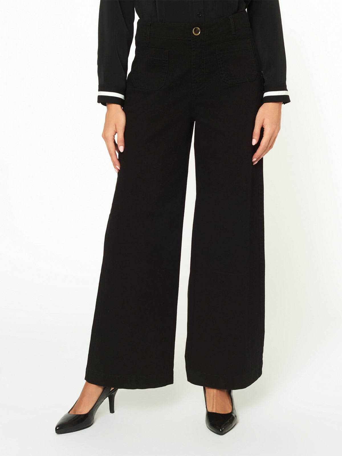 PANTALÓN WIDE LEG MUJER MENTHA Y CHOCOLATE ALAIA - 1