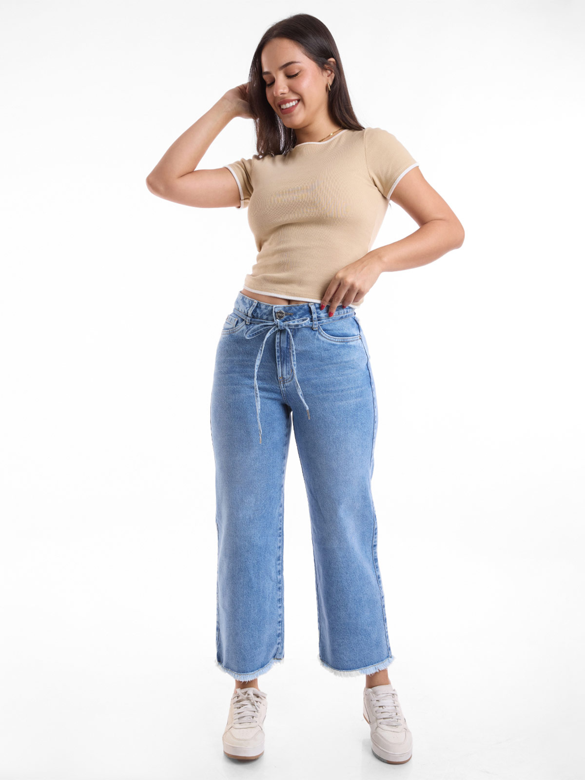 JEANS CROPPED STRAIGHT MUJER METAL JEANS PAULINA - 1