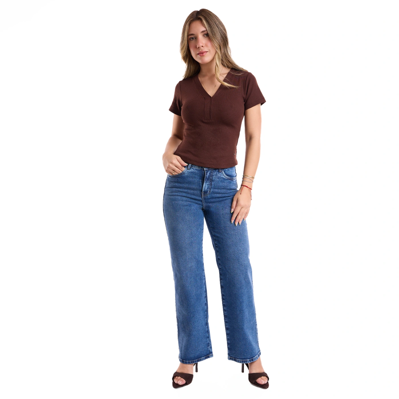 JEANS STRAIGHT MUJER METAL JEANS MERLINA - 1