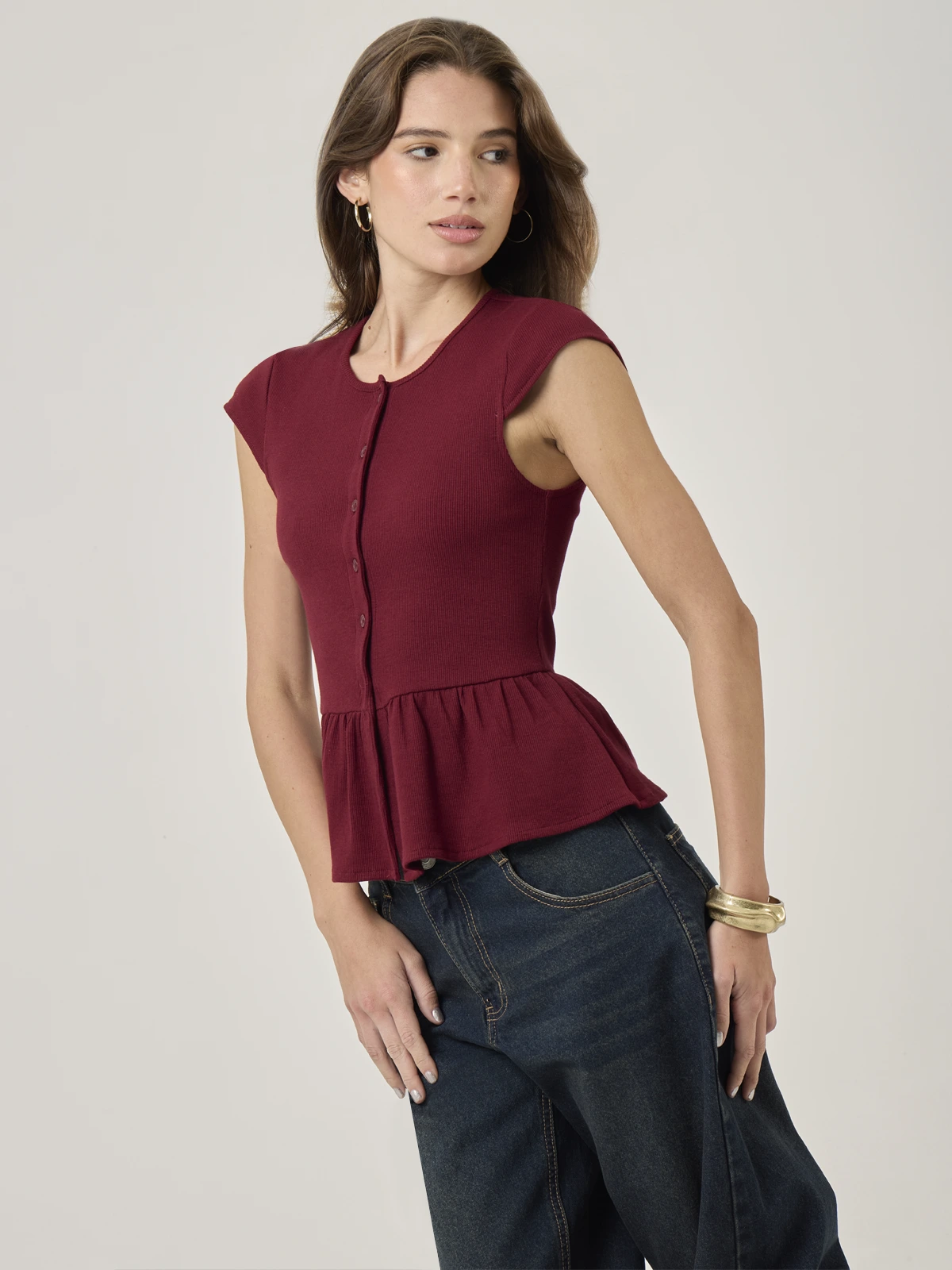 POLO MANGA CORTA MUJER INDEX PLUM - 3