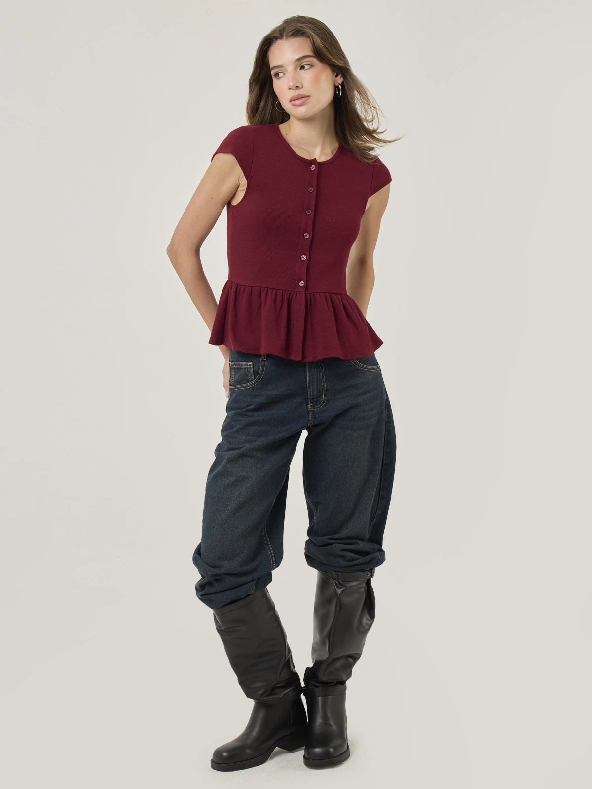 POLO MANGA CORTA MUJER INDEX PLUM - 5