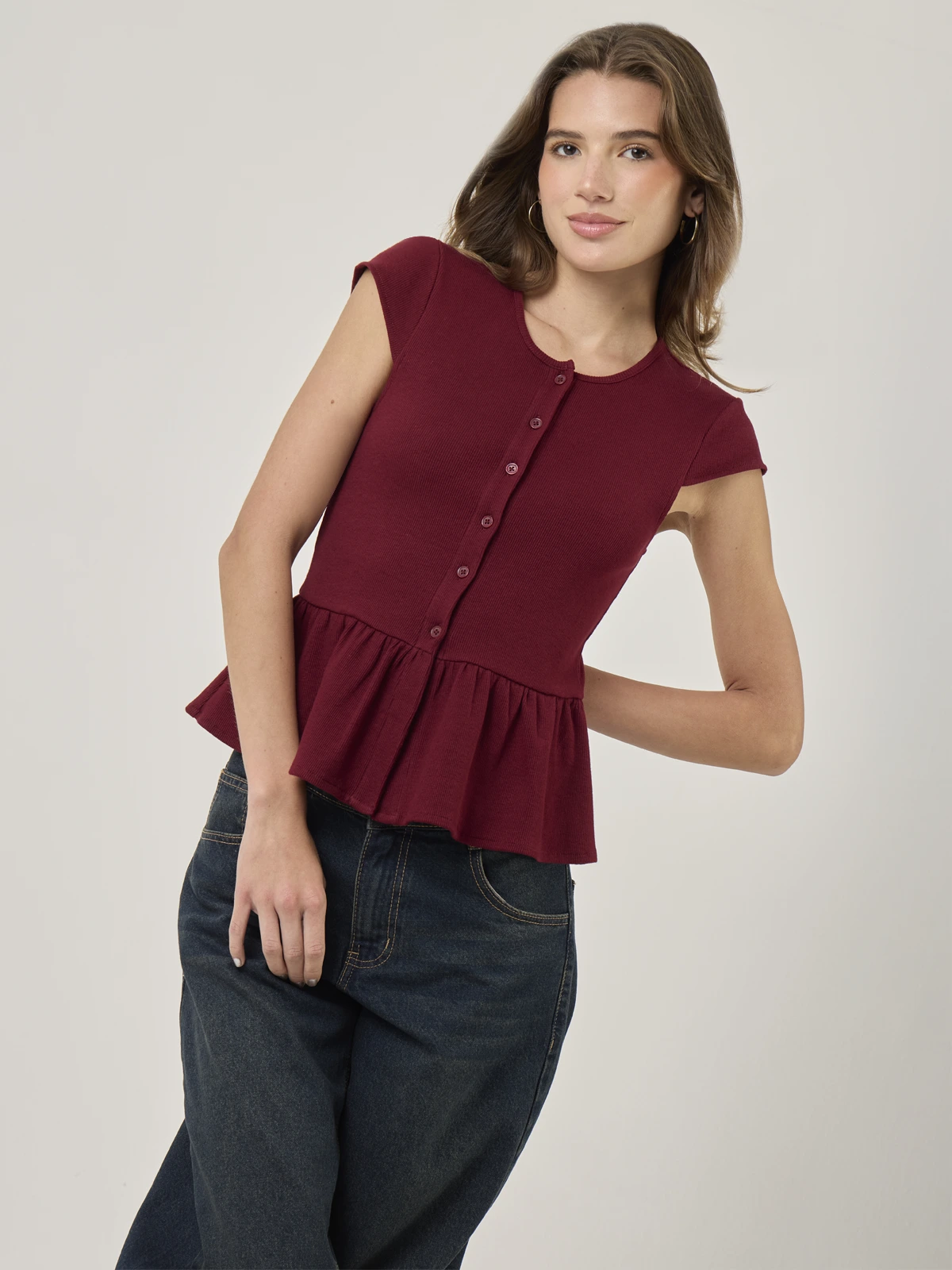 POLO MANGA CORTA MUJER INDEX PLUM - 1