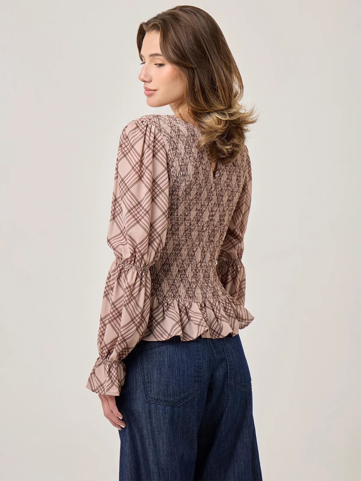 BLUSA MANGA LARGA MUJER INDEX CUADRO - 2