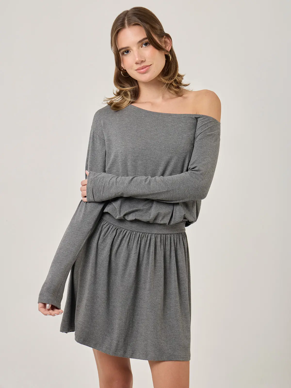 VESTIDO CORTO MUJER INDEX ASIMETRIC - 1