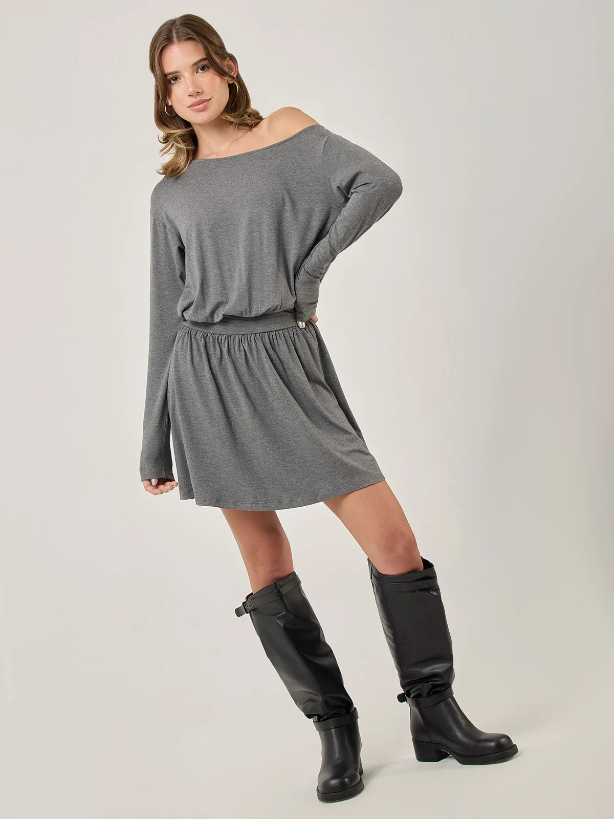 VESTIDO CORTO MUJER INDEX ASIMETRIC - 5
