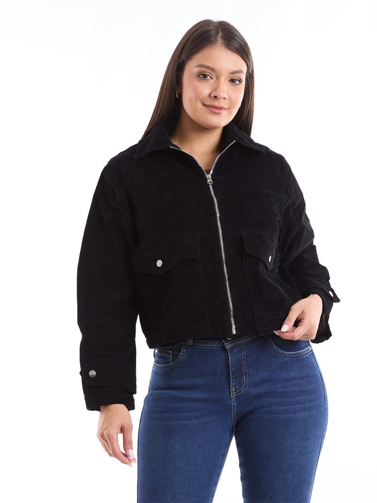 CASACA COTELÉ MUJER METAL JEANS CON FORRO CHABELY - 1